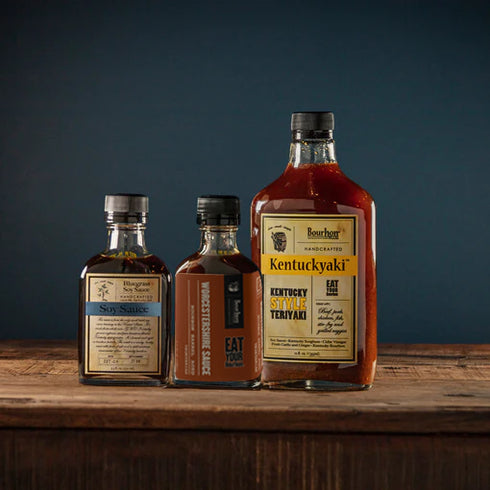 Set of 3 - Bluegrass Soy Sauce | Aged Worcestershire Sauce | Kentuckyaki